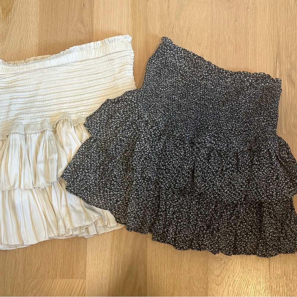 Reset Skirts black and white and cream colored- barely worn